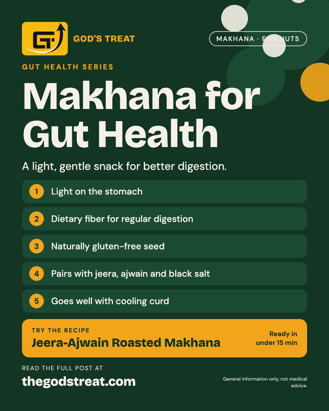 GT Makhana for Gut Health: How a Healthy Gut Supports Your Whole Body