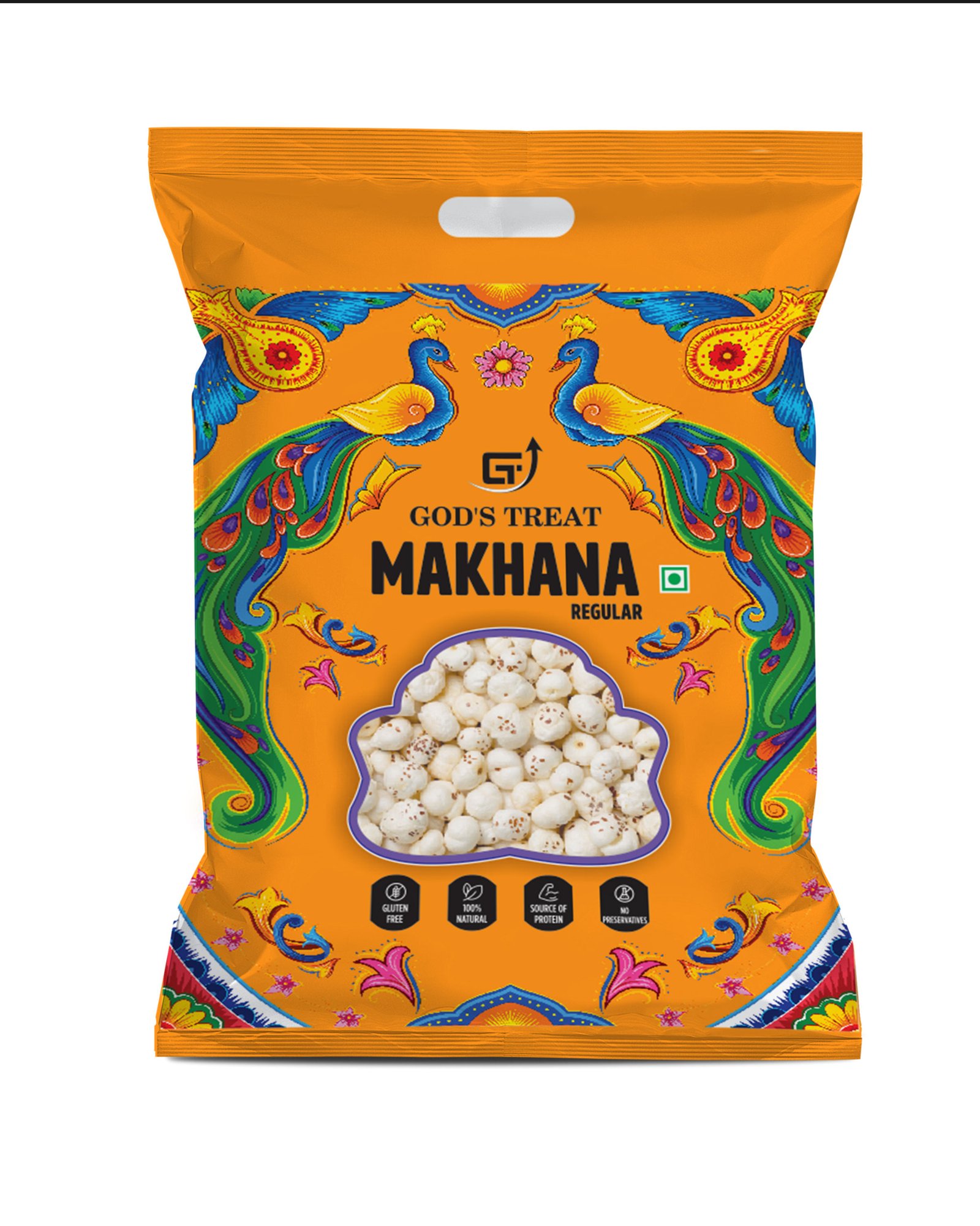 GT Regular Makhana Orange Pouch 250 Gms